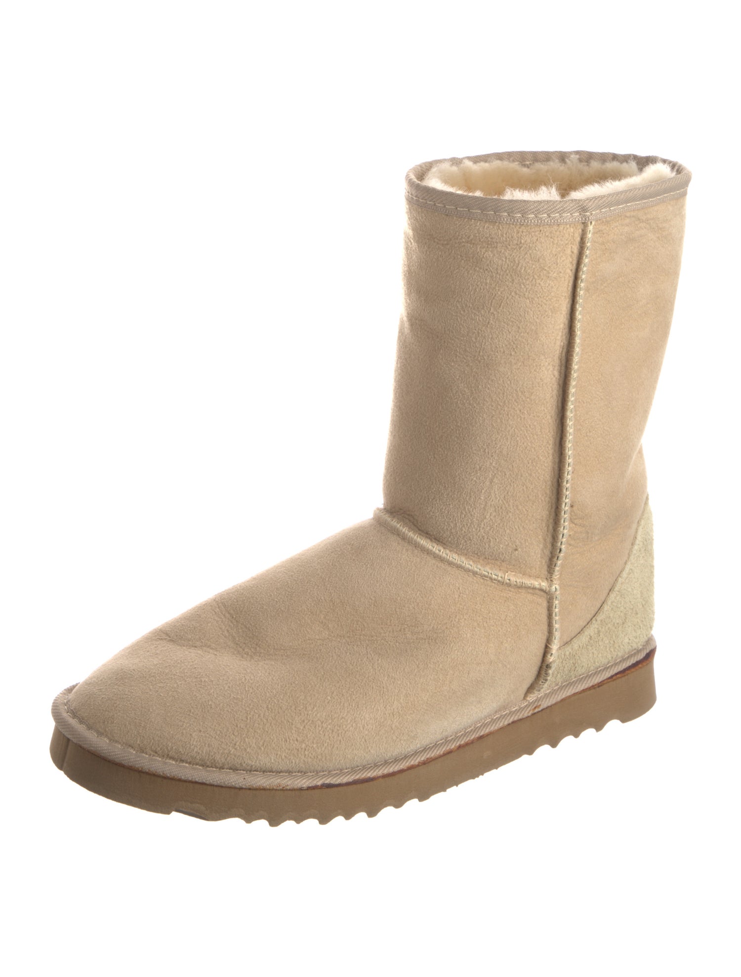 UGG Suede Fur Trim Boots